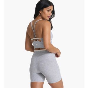 SET light heather gray elevation short and long line bra